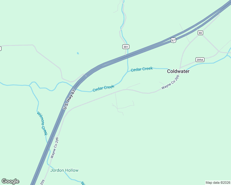 map of restaurants, bars, coffee shops, grocery stores, and more near Wayne County 209 in Silva