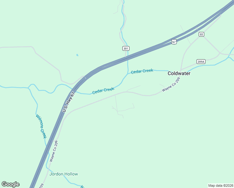 map of restaurants, bars, coffee shops, grocery stores, and more near Wayne County 209 in Silva