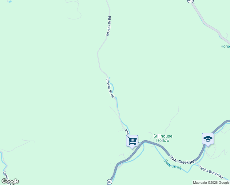 map of restaurants, bars, coffee shops, grocery stores, and more near 2929 Slate Creek Road in Grundy