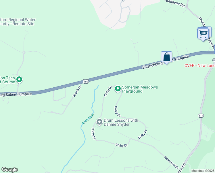 map of restaurants, bars, coffee shops, grocery stores, and more near 1737 Colby Drive in Forest
