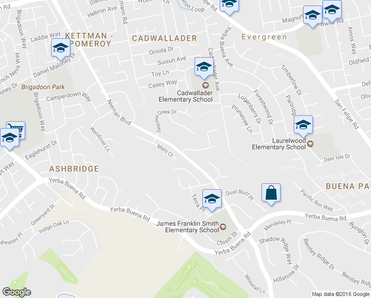 map of restaurants, bars, coffee shops, grocery stores, and more near 2207 Cirelli Drive in San Jose
