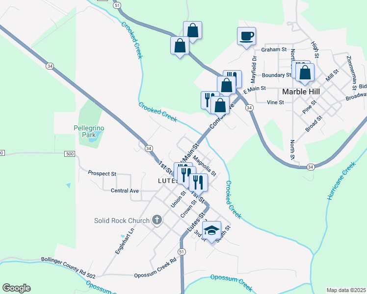 map of restaurants, bars, coffee shops, grocery stores, and more near 108 Glen Street in Marble Hill