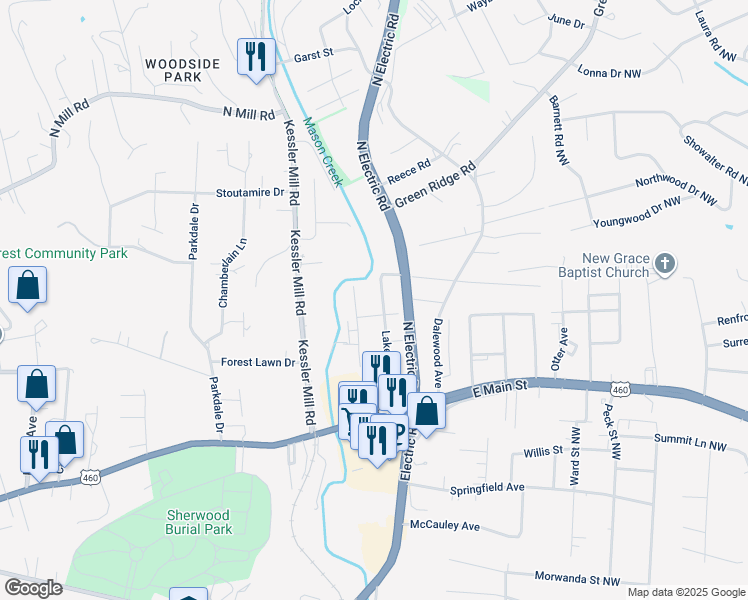 map of restaurants, bars, coffee shops, grocery stores, and more near 300 Lakehurst Avenue in Salem