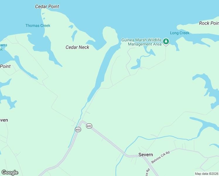 map of restaurants, bars, coffee shops, grocery stores, and more near 3581 Kings Creek Road in Gloucester County