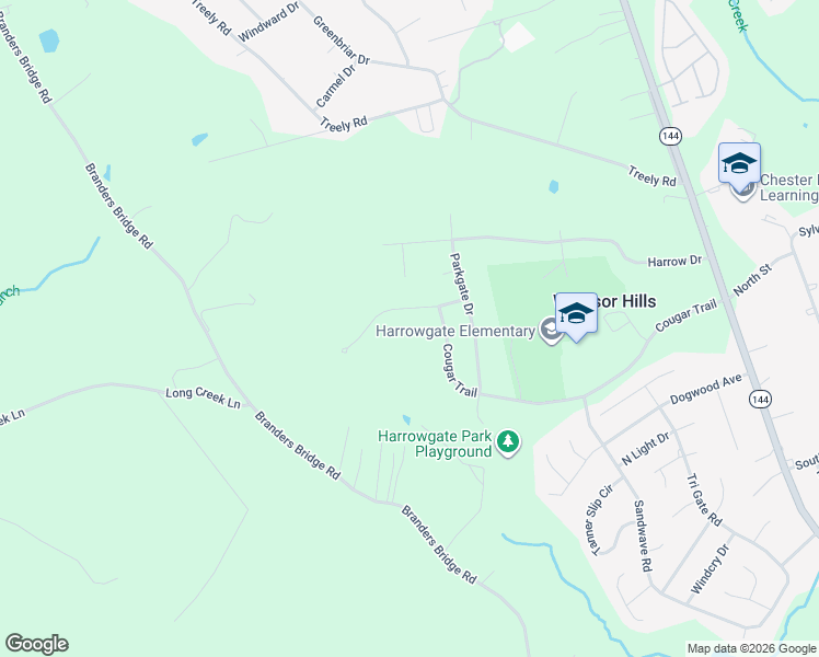 map of restaurants, bars, coffee shops, grocery stores, and more near 3931 Harrmeadow Lane in Chester