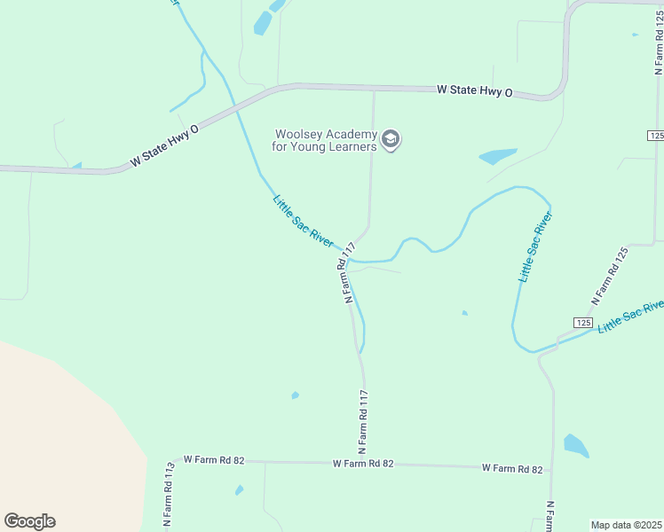 map of restaurants, bars, coffee shops, grocery stores, and more near 5703 North Farm Road 117 in Willard