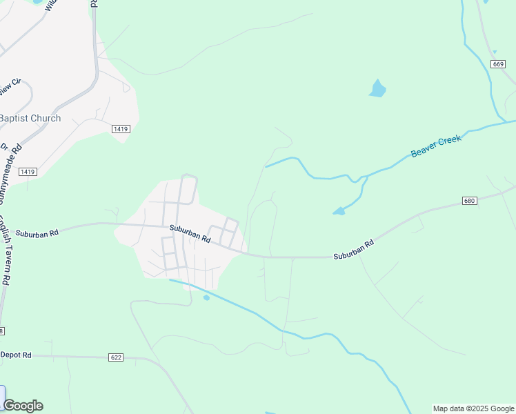 map of restaurants, bars, coffee shops, grocery stores, and more near 247 Garbee Place in Lynchburg