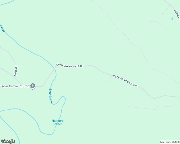 map of restaurants, bars, coffee shops, grocery stores, and more near 1667 Cedar Grove Church Road in Bee Spring