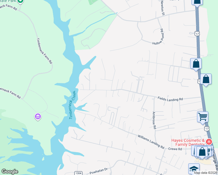 map of restaurants, bars, coffee shops, grocery stores, and more near 6712 State Route 1301 in Gloucester Point