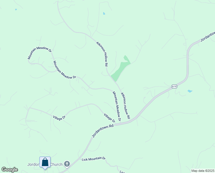 map of restaurants, bars, coffee shops, grocery stores, and more near 1428 Atkinson Hollow Road in Vinton
