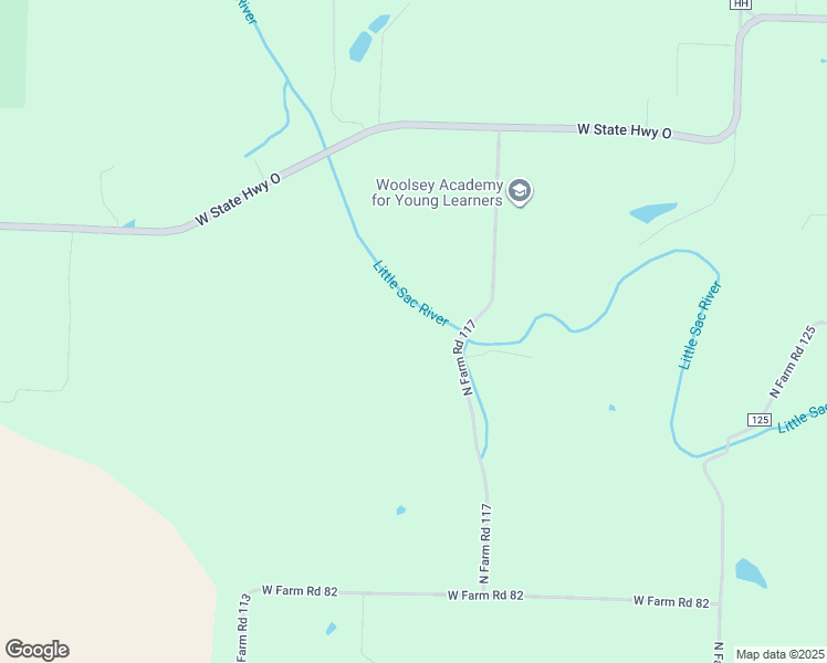 map of restaurants, bars, coffee shops, grocery stores, and more near 5703 North Farm Road 117 in Willard