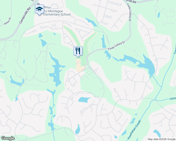 map of restaurants, bars, coffee shops, grocery stores, and more near 1131 Saint Andrews Drive in Williamsburg
