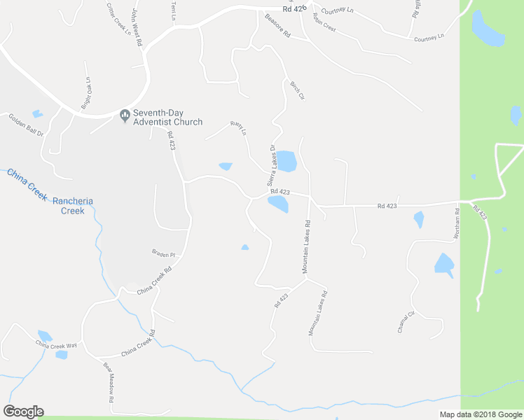 map of restaurants, bars, coffee shops, grocery stores, and more near 51250 Road 423 in Oakhurst