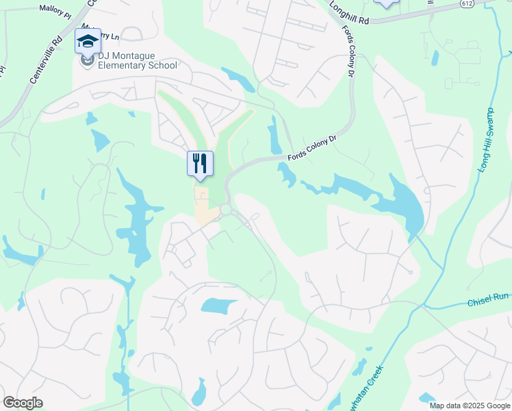 map of restaurants, bars, coffee shops, grocery stores, and more near 101 Saint Andrews Drive in Williamsburg