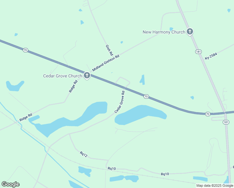 map of restaurants, bars, coffee shops, grocery stores, and more near 5680 Kentucky 70 in Central City
