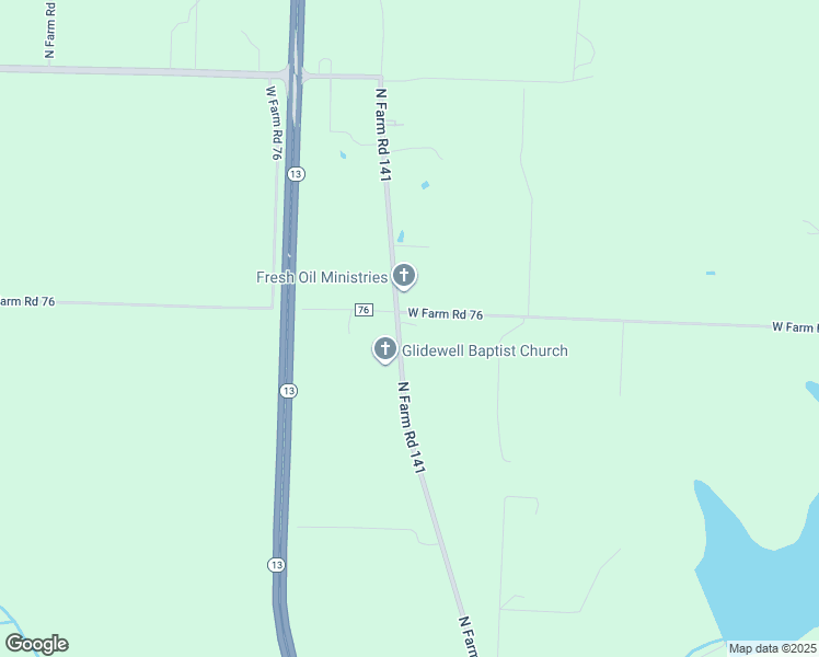 map of restaurants, bars, coffee shops, grocery stores, and more near 5884 North Farm Road 141 in Springfield