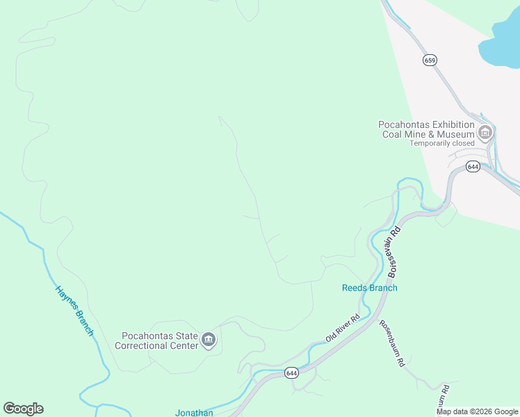 map of restaurants, bars, coffee shops, grocery stores, and more near 670 Old Mountain Road in Pocahontas