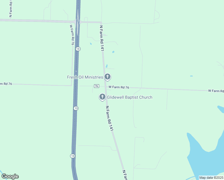 map of restaurants, bars, coffee shops, grocery stores, and more near 5884 North Farm Road 141 in Springfield