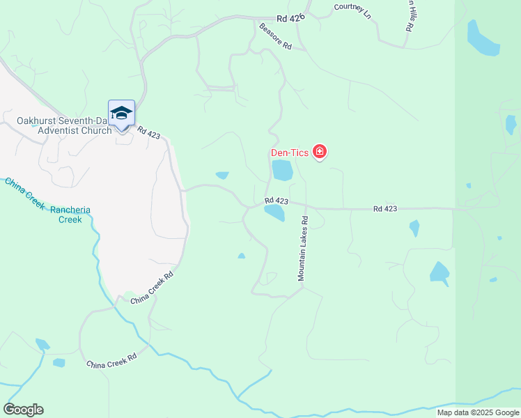 map of restaurants, bars, coffee shops, grocery stores, and more near 51250 Road 423 in Oakhurst