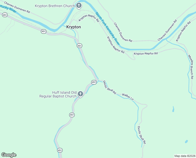 map of restaurants, bars, coffee shops, grocery stores, and more near 12511 Kentucky 451 in Krypton