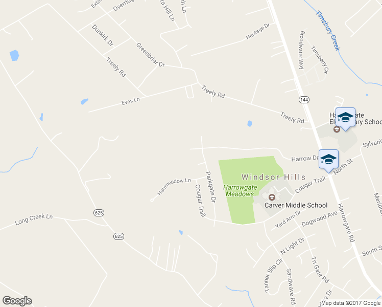 map of restaurants, bars, coffee shops, grocery stores, and more near 4006 Harrow Drive in Chester