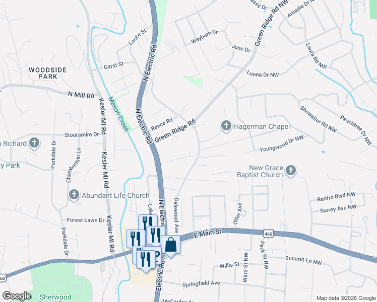 map of restaurants, bars, coffee shops, grocery stores, and more near 1639 Sunset Ave in Salem