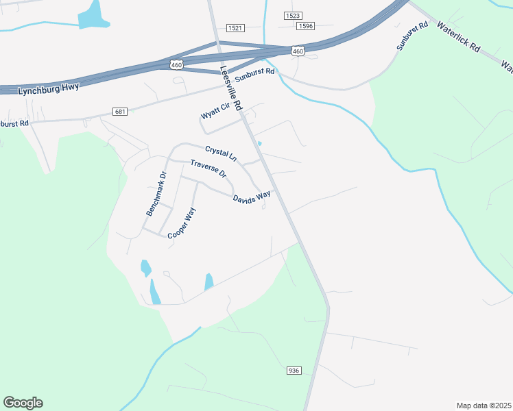 map of restaurants, bars, coffee shops, grocery stores, and more near 47 Tyler Court in Evington