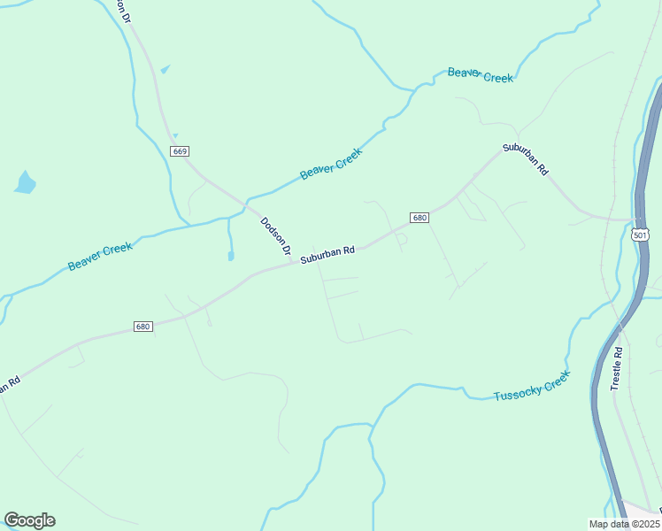 map of restaurants, bars, coffee shops, grocery stores, and more near 1008 Suburban Road in Lynchburg