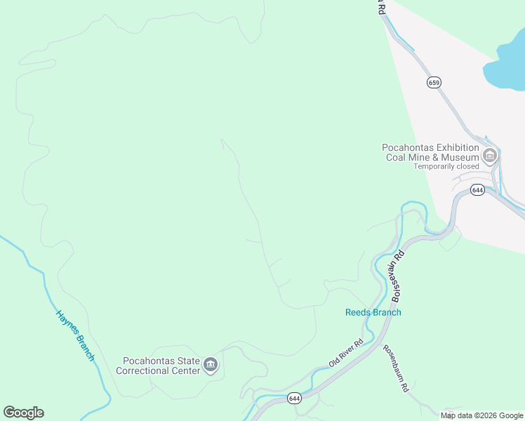 map of restaurants, bars, coffee shops, grocery stores, and more near 670 Old Mountain Road in Pocahontas
