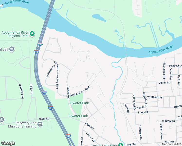 map of restaurants, bars, coffee shops, grocery stores, and more near Schooner Lane in Hopewell