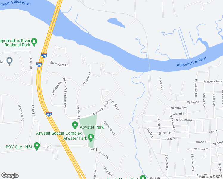 map of restaurants, bars, coffee shops, grocery stores, and more near 3905 Schooner Lane in Hopewell