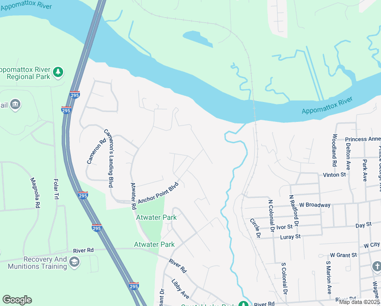 map of restaurants, bars, coffee shops, grocery stores, and more near 3901 Schooner Lane in Hopewell