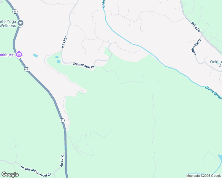map of restaurants, bars, coffee shops, grocery stores, and more near Stillmeadow Lane in Oakhurst