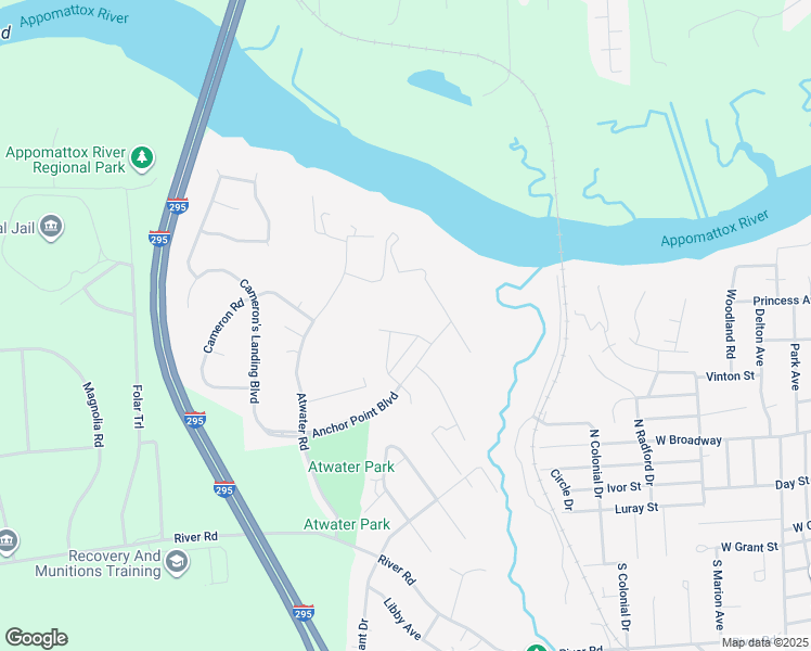 map of restaurants, bars, coffee shops, grocery stores, and more near 3925 Schooner Lane in Hopewell