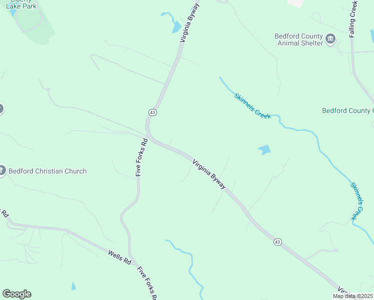 map of restaurants, bars, coffee shops, grocery stores, and more near 2248 Virginia Byway in Bedford