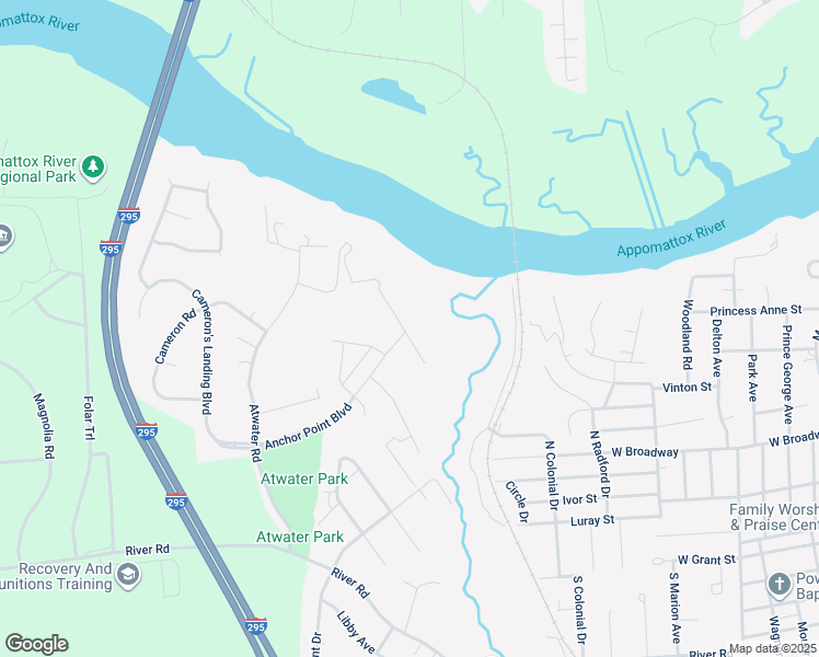 map of restaurants, bars, coffee shops, grocery stores, and more near 3901 Schooner Lane in Hopewell