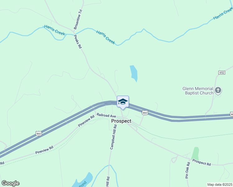map of restaurants, bars, coffee shops, grocery stores, and more near 58 Peaks Road in Prospect