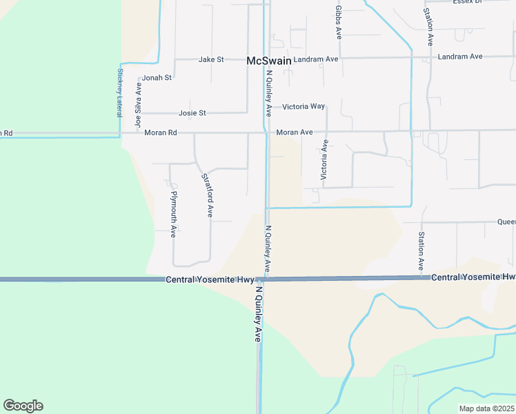 map of restaurants, bars, coffee shops, grocery stores, and more near 1345 North Quinley Avenue in Atwater