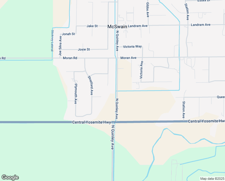 map of restaurants, bars, coffee shops, grocery stores, and more near 1345 North Quinley Avenue in Atwater