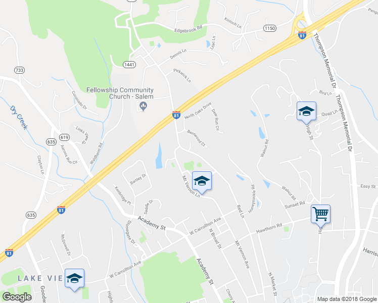 map of restaurants, bars, coffee shops, grocery stores, and more near 920 Red Lane in Salem