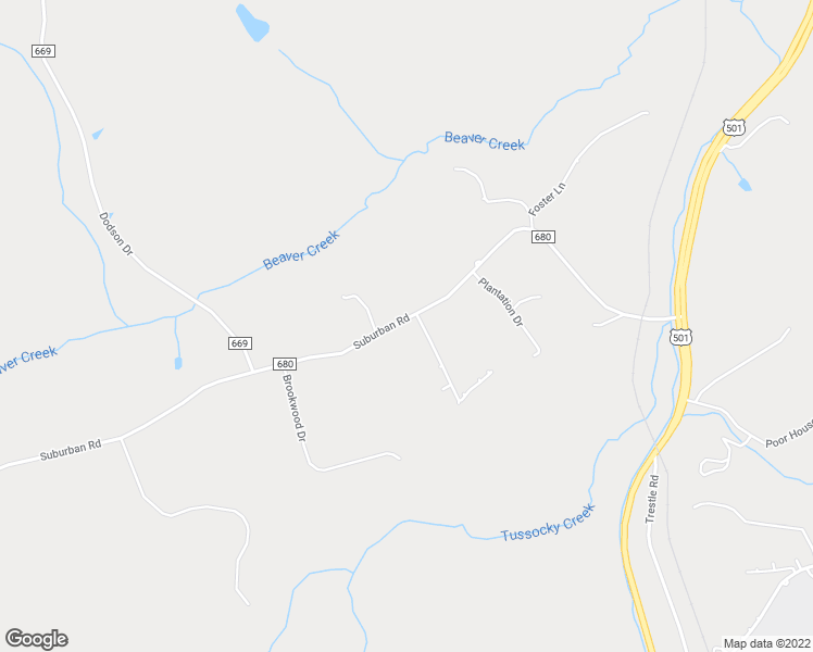 map of restaurants, bars, coffee shops, grocery stores, and more near 766 Suburban Road in Lynchburg