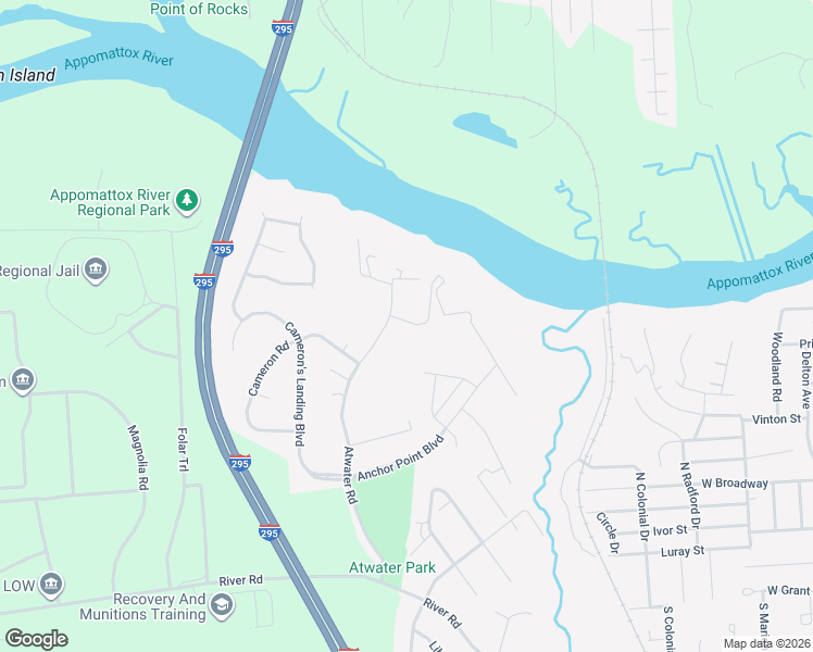 map of restaurants, bars, coffee shops, grocery stores, and more near 623 Atwater Road in Hopewell