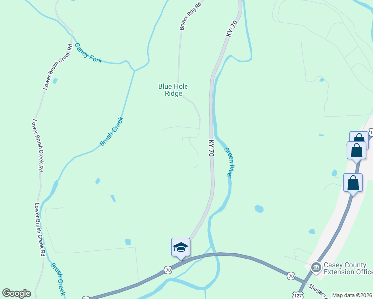 map of restaurants, bars, coffee shops, grocery stores, and more near 1185 Bryants Ridge Road in Liberty