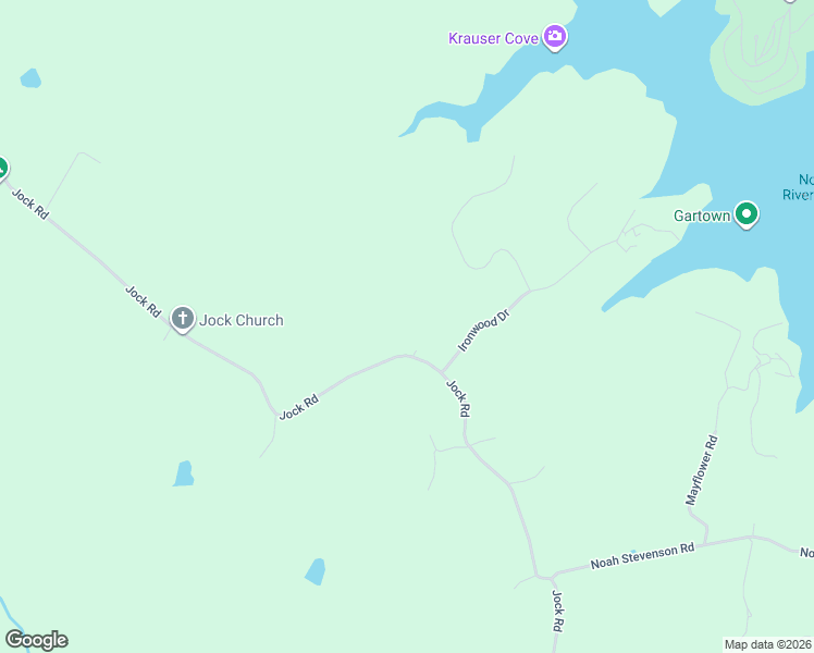 map of restaurants, bars, coffee shops, grocery stores, and more near Jock Road in Bee Spring