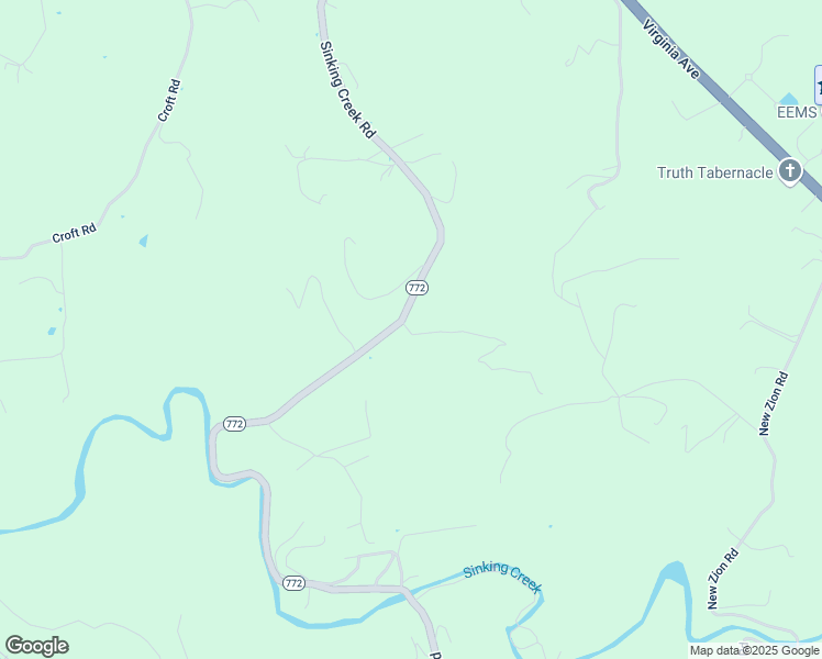 map of restaurants, bars, coffee shops, grocery stores, and more near 565 Sinking Creek Road in Pembroke