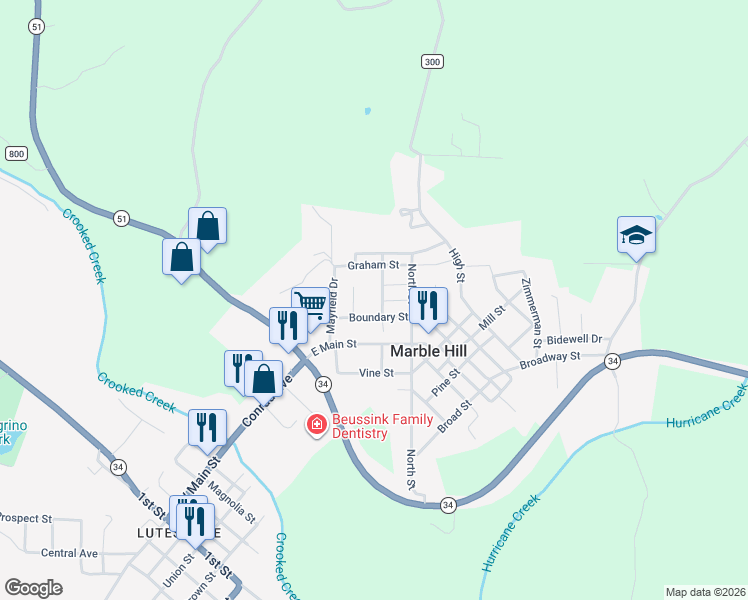 map of restaurants, bars, coffee shops, grocery stores, and more near 206 Tippett Street in Marble Hill