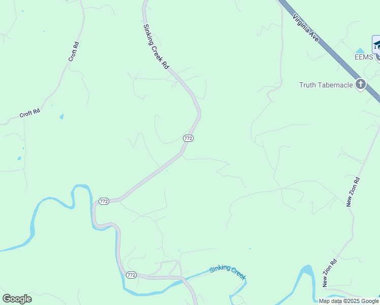 map of restaurants, bars, coffee shops, grocery stores, and more near 565 Sinking Creek Road in Pembroke