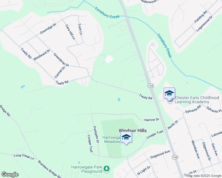 map of restaurants, bars, coffee shops, grocery stores, and more near 4027 Treely Road in Chester