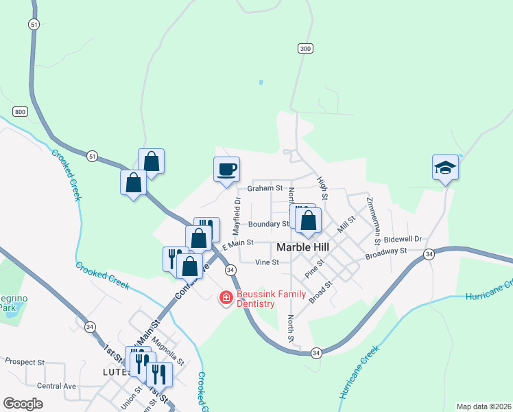 map of restaurants, bars, coffee shops, grocery stores, and more near 206 Tippett Street in Marble Hill