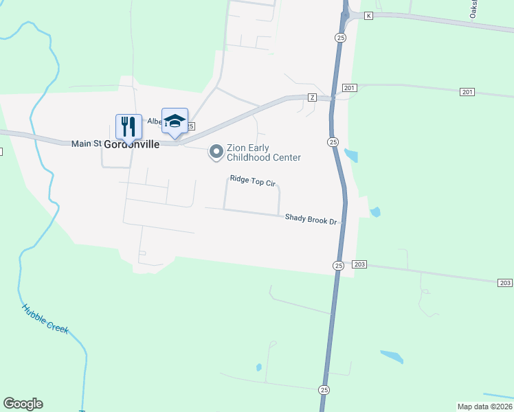 map of restaurants, bars, coffee shops, grocery stores, and more near 398 Shady Brook Drive in Cape Girardeau